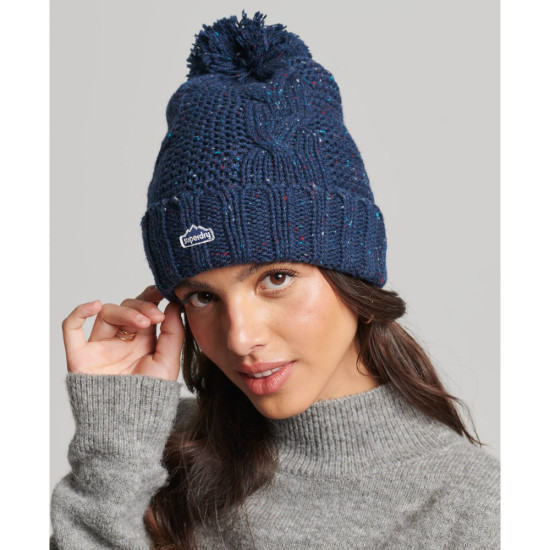 Superdry Γυναικείο σκουφάκι Cable Knit Bobble Beanie